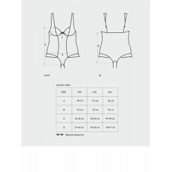 Body prześwitująca siateczka erotyka obsessive L/XL