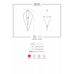 Koronka body otwarty krok obsessive 830-ted-1 s/m
