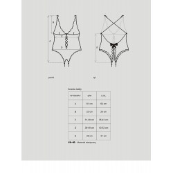 Erotyczne body siateczka otwarty tył fiorenta l/xl