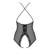 Wycięte w kroku body siateczkowe obsessive s/m