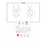 Wycięte w kroku body siateczkowe obsessive s/m