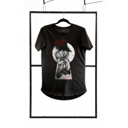 T-shirt men black S fashion