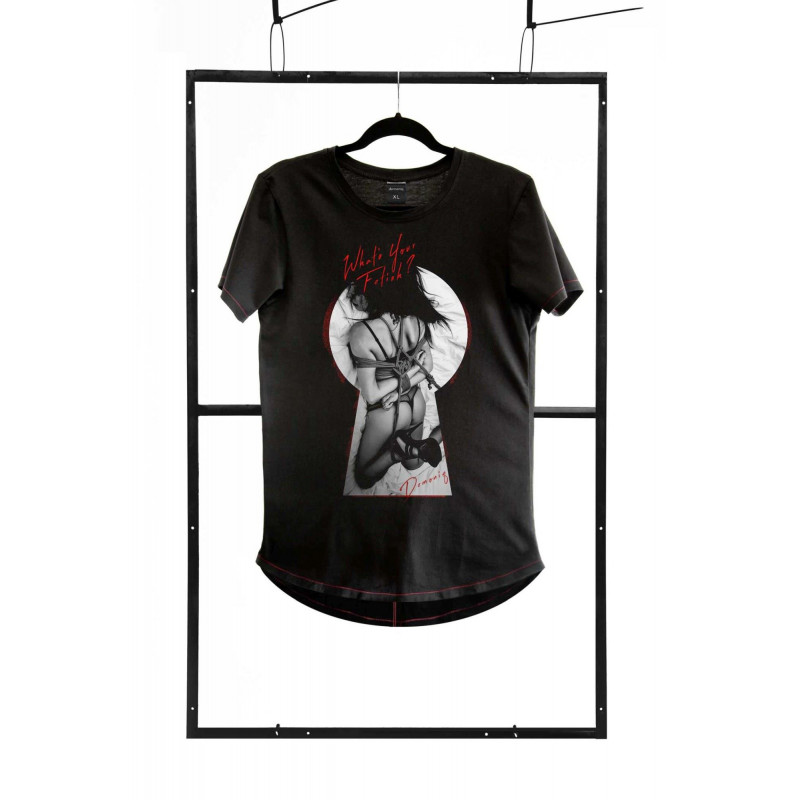 T-shirt men black S fashion