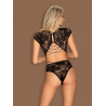 Koronkowe erotyczne sex body czarne peonesia l/xl