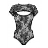 Koronkowe erotyczne sex body czarne peonesia l/xl