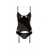 Bielizna-LARA CORSET black S/M - Casmir
