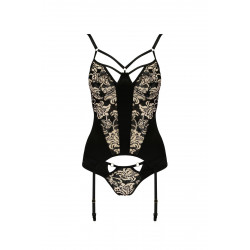 Bielizna-VICTORIA CORSET black S/M - Casmir