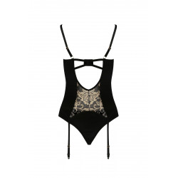 Bielizna-VICTORIA CORSET black S/M - Casmir