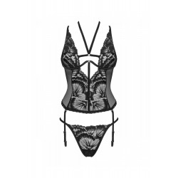 Bielizna-Alessya gorset czarny  XS/S