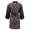 Szlafrok satynowy z koronką seksowne kimono L/XL