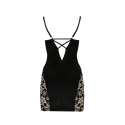 Bielizna-VICTORIA CHEMISE black L/XL - Casmir