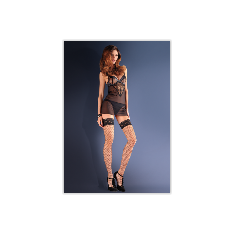 Bielizna-Pończochy kabaretka EROTICA CALZE 153 Czerwone M/L