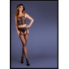 Bielizna-Rajstopy Strip Panty z koronką EROTICA STRIP PANTY SILVANA Czarne S/M