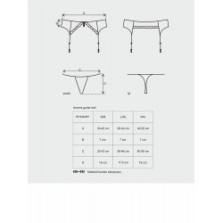 Stringi i pas do pończoch komplet obsessive l/xl