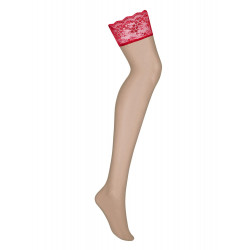 Czerwone erotyczne sex pończochy obsessive s/m