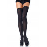 Bielizna-NYLON OVER THE KNEE BLACK OS