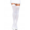 Bielizna-NYLON OVER THE KNEE WHITE OS