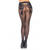 Bielizna-Woven bow crotchless pantyhose