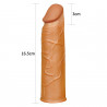 Realistyczna nakładka na penisa żylaste dildo 17cm