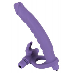 Sztuczny penis dildo podwójna penetracja masażer