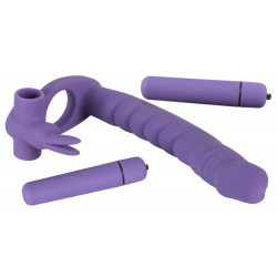 Sztuczny penis dildo podwójna penetracja masażer