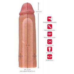 Realistyczna nakładka na penisa przedłużająca 4cm