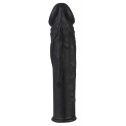 Nakładka przedłużka powiększa  penisa czarna 19cm