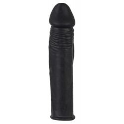 Nakładka przedłużka powiększa  penisa czarna 19cm