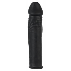 Nakładka przedłużka powiększa  penisa czarna 19cm