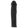 Nakładka przedłużka powiększa  penisa czarna 19cm