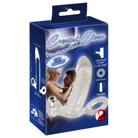 Crystal Clear Vibrating Sleeve