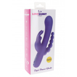 Triple Pleasure Vibrator Purple