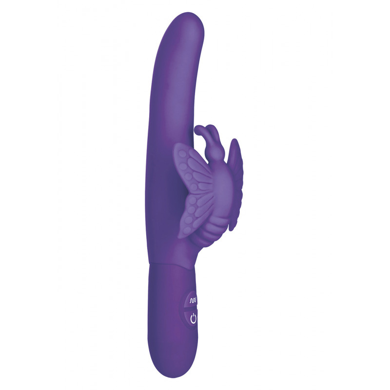 Wibrator-10 FUNCT FLUTTERING BUTTERFLY PURPLE