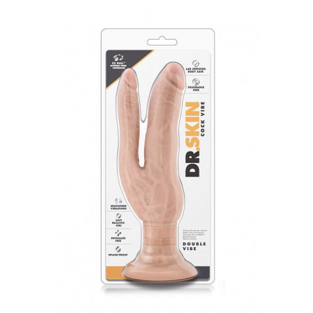 Wibrator-MR. SKIN COCK VIBES DOUBLE VIBE BEIGE