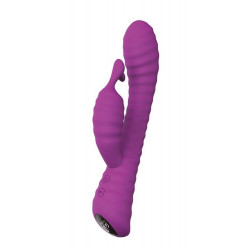 Wibrator królik z masażerem łechtaczki 9 tryb 13cm