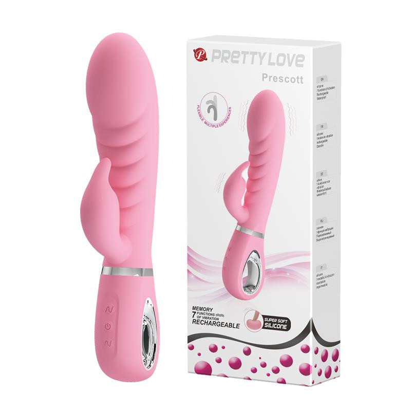 Wibrator królik z masażerem łechtaczki 7tryb 20cm Wibrator królik z masażerem łechtaczki 7tryb 20cm