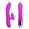 Wibrator króliczek z masażerem 20cm usb 7 trybów