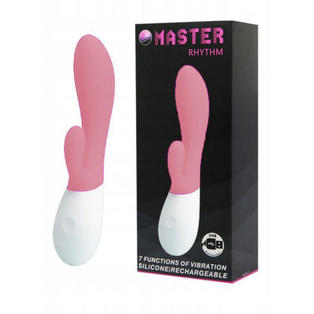 Wibrator z masażerem łechtaczki 2 silniki 19cm usb