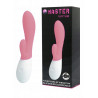 Wibrator z masażerem łechtaczki 2 silniki 19cm usb