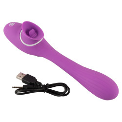 Podwójny masażer łechtaczki wibrator 10trybów 22cm
