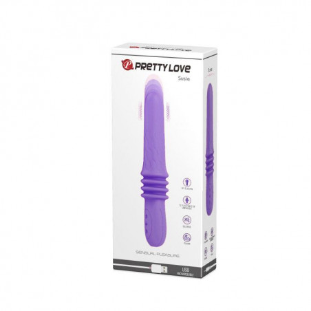 Wibrator posuwisty pchający sex 25cm 12 trybów usb