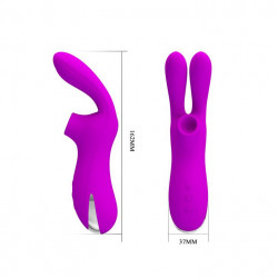 Masażer łechtaczki ssący wibrujący 2w1 16cm 7 tryb