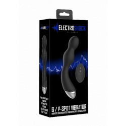 Remote Controlled E-Stim & Vibrating G/P-Spot Vibrator - Black