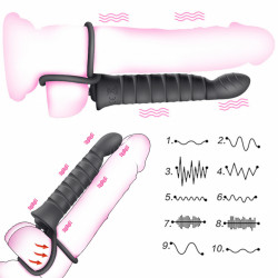 Wibrator analny dildo pierścienień na penis jądra