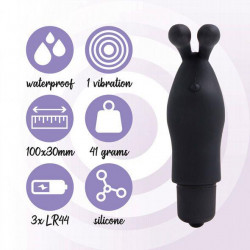 FeelzToys - Magic Finger Vibrator Zwart Czarny