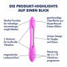 Wibrator podwójny Satisfyer Elastic Joy 10 trybów 23cm fioletowy