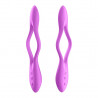 Wibrator podwójny Satisfyer Elastic Joy 10 trybów 23cm fioletowy