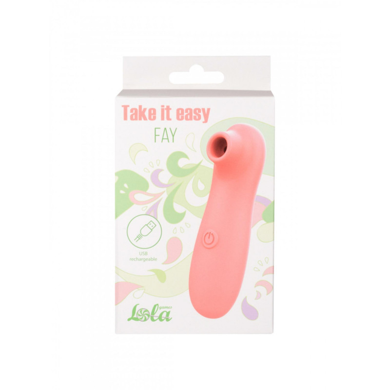 Stymulator-Take It Easy Fay Peach Rechargeable Vacuum Wave