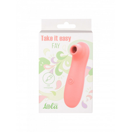 Stymulator-Take It Easy Fay Peach Rechargeable Vacuum Wave