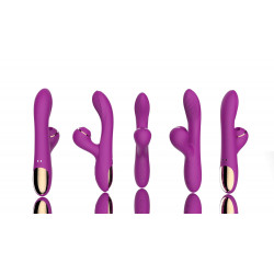 Dual Vibrator with Sucking Function Purple